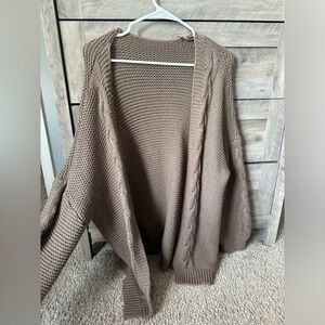 Knitted brown cardigan